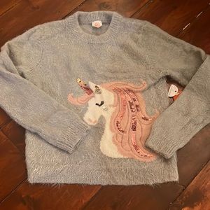 Brand new with tags Girls 10/12 unicorn sweater